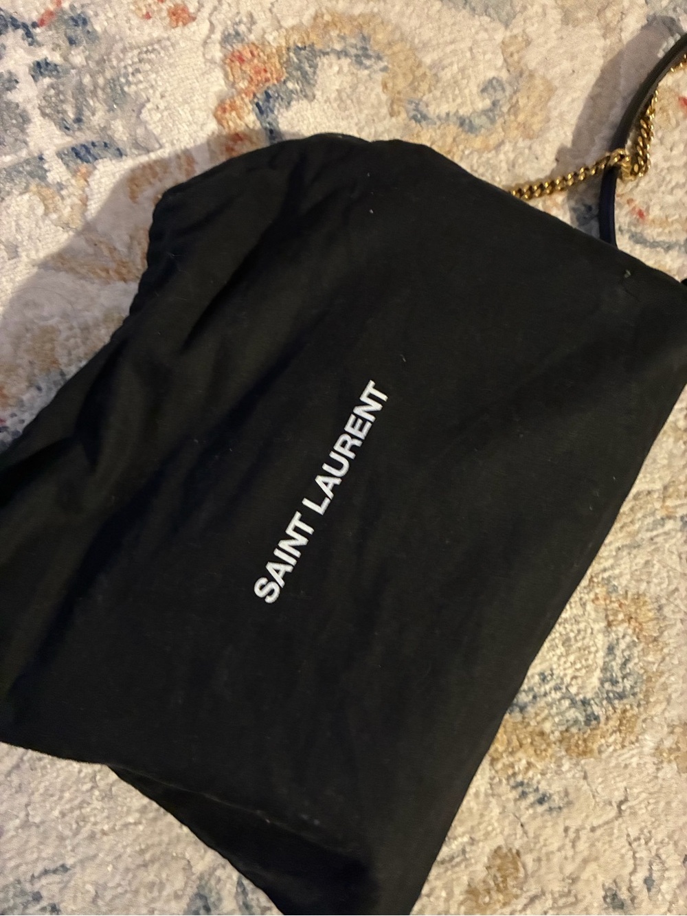 Saint Laurent Black & Cream Rive Gauche shoulder bag - Picture 2 of 4